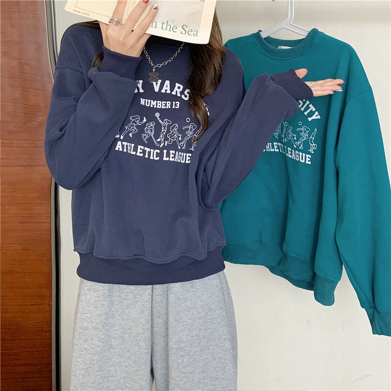 Sudera para Mujer 2024, Modelo Delgado y Holgado, Manga Larga, Casual, Estilo Coreano de Moda en Instagram, Ropa Multiusos, Envío por Unidad