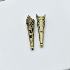 Bezel pendant bead flower holder, hollow long trumpet hairpin material factory direct supply DIY alloy jewelry accessories