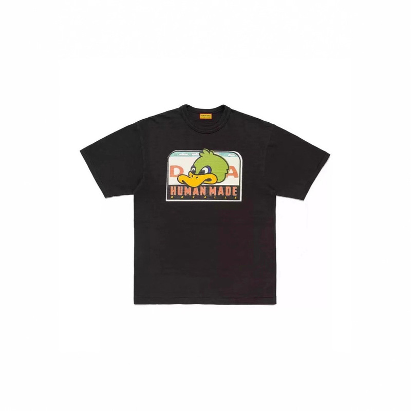 Summer Trendy Brand Green Angry Birds Pattern Short-Sleeved T-Shirt, Loose Fit, Unisex, Couple Style