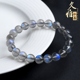 Jiuya Crystal 7a Grade Natural Grey Moon Light Stone Vies камень камень полузащитные Diy Dewelry Beads Wholesale