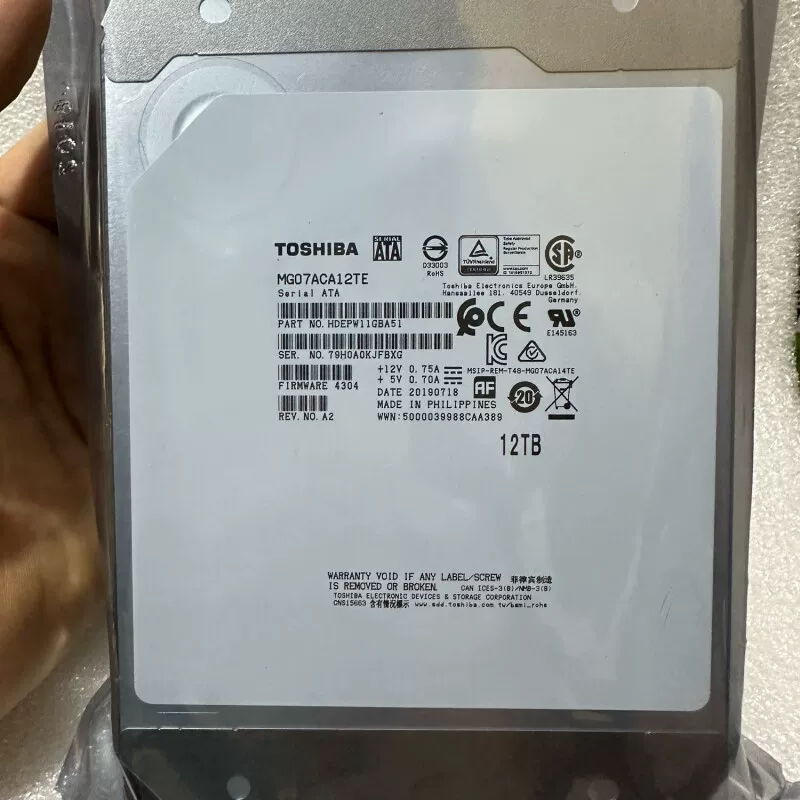 Новый оригинал 12T жесткий диск MG07ACA12TE корпоративного класса 12TB мониторинг механический диск