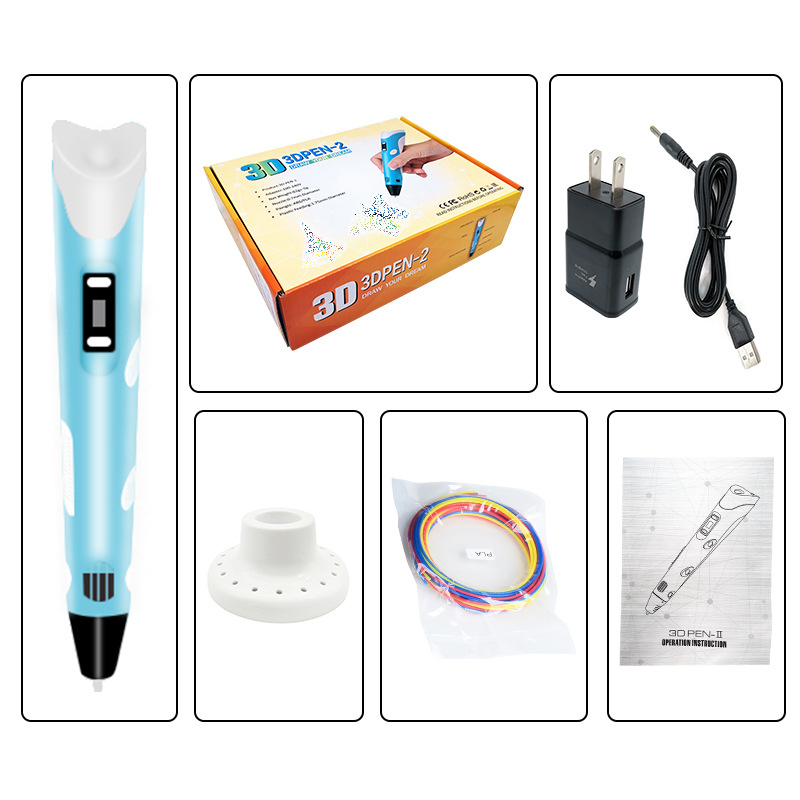 Suministro directo de fábrica de segunda generación pluma de impresión 3D tridimensional cepillo 3D pluma de impresión 4D regalo para niños cepillo de juguete