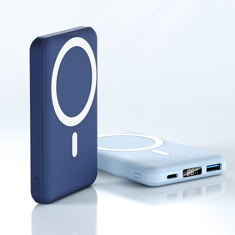 Banco de energía inalámbrico magnético MAGSAFE de 22.5W con carga rápida, batería de gran capacidad con clip trasero, fuente de alimentación móvil con carga rápida.