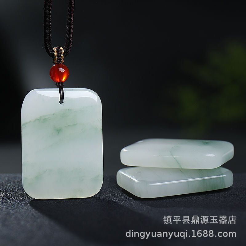 新疆天山翠玉平安無事牌吊墜金絲玉麵包圈掛件平安扣牡丹花飄翠玉