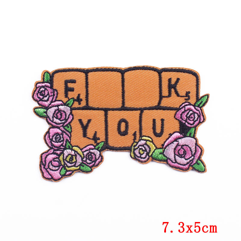 Black Material 1 Piece Simple Style Letter Black Clothing Sticker Patches