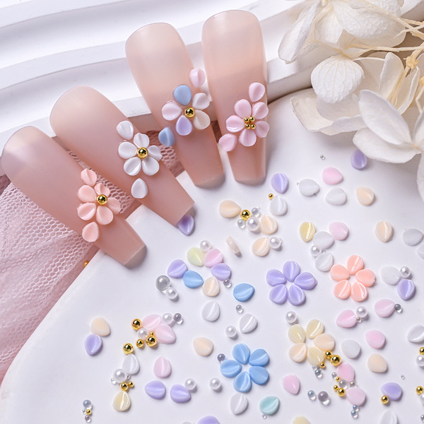 Fuchsia nail decoration for manicure