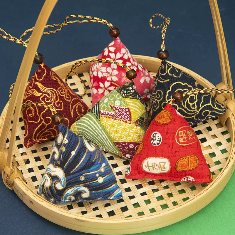 端午艾草粽子香包香囊艾叶棉麻香袋粽子diy礼品驱蚊随身迷你福粽