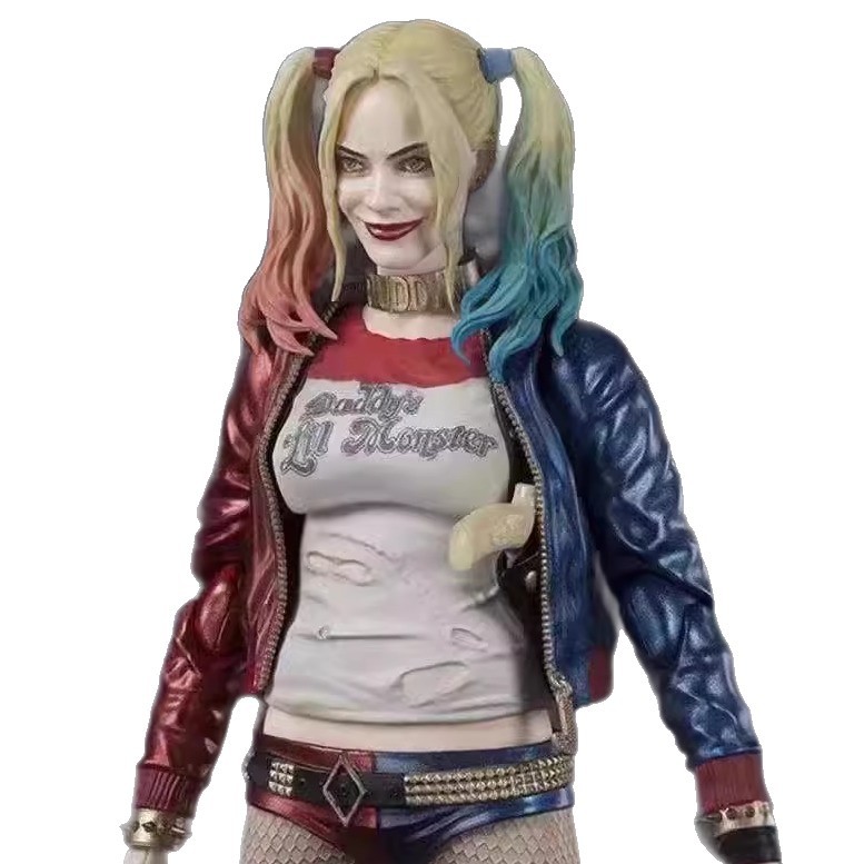 Suicide Squad articulaciones móviles SHF Joker Joker Joker modelo de mujer Harley Quinn adornos hechos a mano