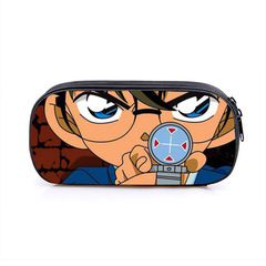 新款柯南筆袋休閒單層滌綸鉛筆盒創意個性大容量文具袋批發熱