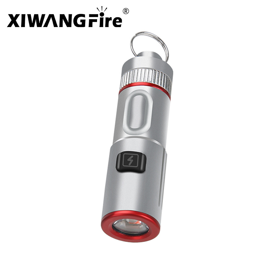 Nuevo transfronterizo LED multifuncional de emisión remota mini antorcha magnética pequeña linterna de collar de aleación de carga rápida tipo C linterna