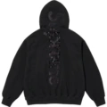 Black with black letters (large letters on the back)