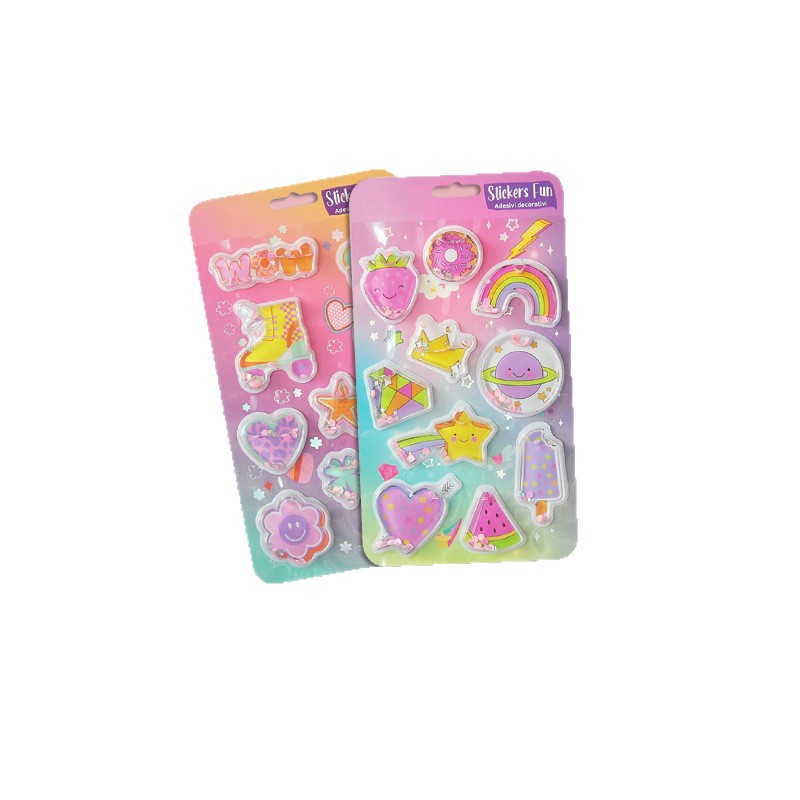 Nuevos productos lindos pegatinas de agua sin recorte creativo desempaquetado a mano Shake Music caja de teléfono móvil decoración material de cuenta de mano