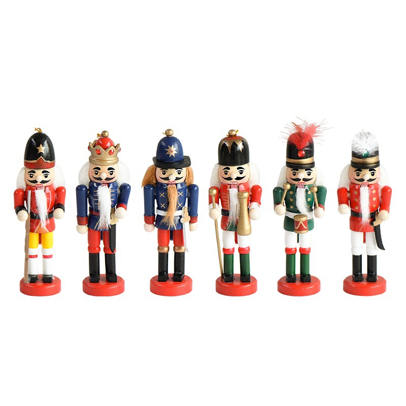 13cm conjunto de seis instrumentos de dopamina colgante árbol de navidad Amazon nueces suministros cascanueces soldados en stock