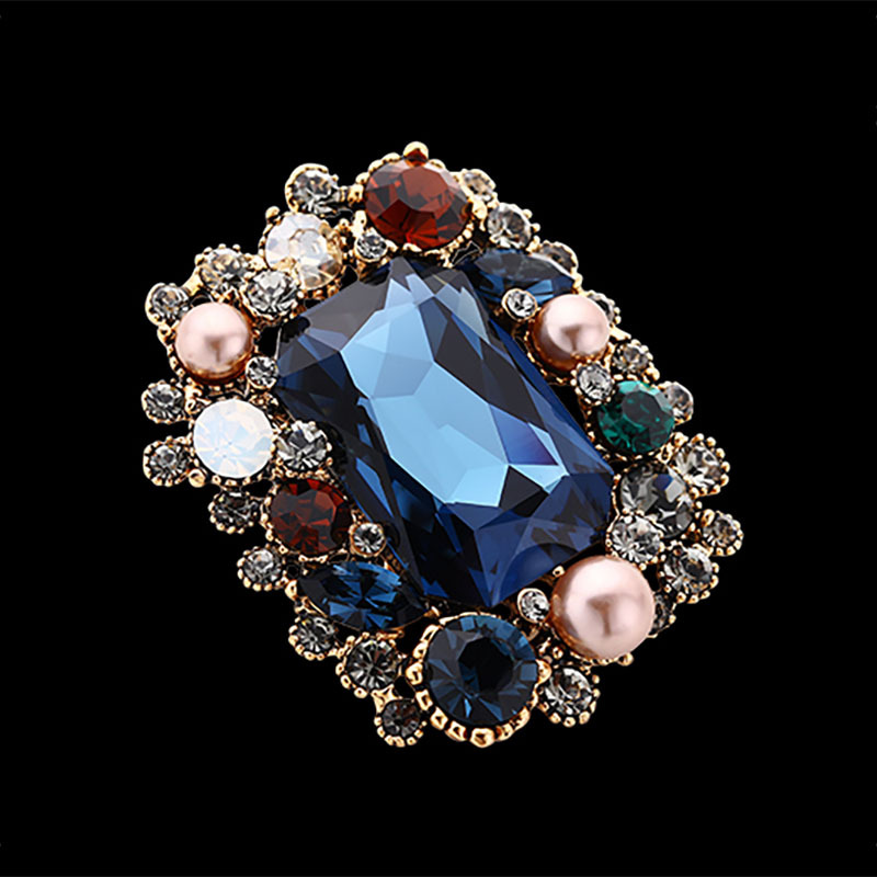 spilla da palazzo retrò di alta qualità da donna nuova spilla di cristallo di lusso temperamento spilla di alta qualità abito_voghion.com