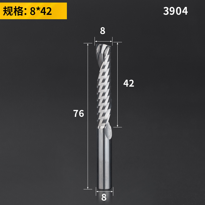 上海豪3.175/4/6/8/10mm単刃スパイラルフライスncアクリルカッタータングステン鋼彫刻ヘッド|undefined