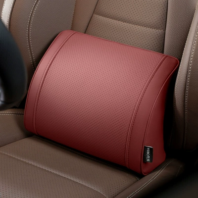 Waist support Car Headrest, Malibu Neck - small-k-style-litchi-pattern-volcanic-red-waist-support-one-pack