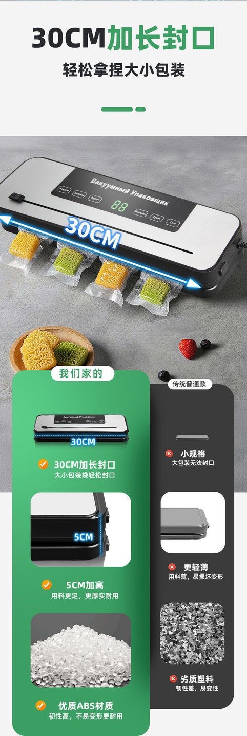 Cross-border Manufacturer Supply Digital Fully Automatic Fresh Food Packaging Machine Plastic Sealing Machine Vacuum Sealer
