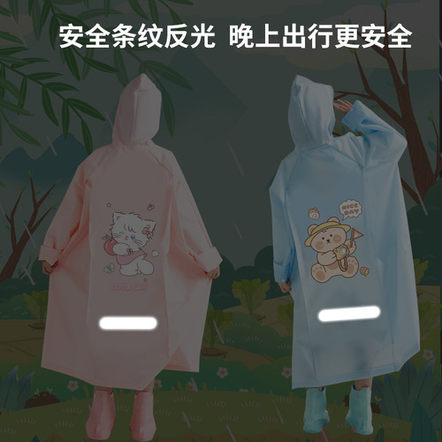 Zhiyu Cute & Fun Team Kids' Raincoats Wholesale with Backpack Compartments — Adorable Rain Ponchos for Boys and Girls with Built-in Backpack Holders