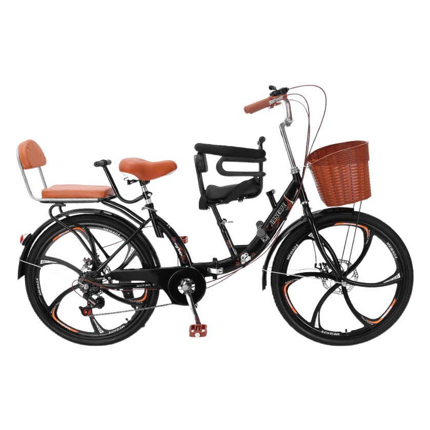 Родитель-ребенок велосипед с ребенком мать и ребенок складной велосипед прогулка ребенка Трехместный дисковый тормоз интегрированный колесо, чтобы забрать детей