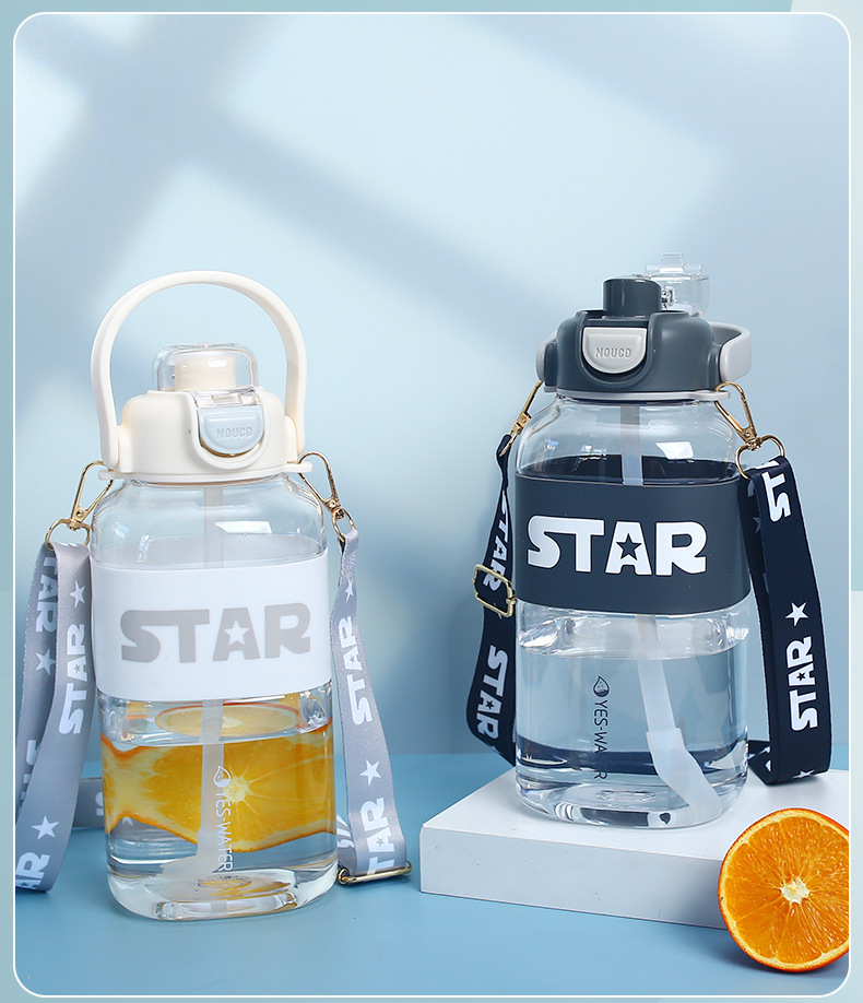 Creative and personalized square super-large capacity water cup 2023 new outdoor fitness sports water bottle ton ton bucket consignment pic 36