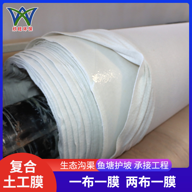 复合土工膜尾矿坝污水池防渗膜复合膜 鱼塘藕池养殖场复合土工膜