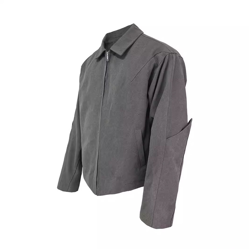Niche Design Sense Knight Armguard Jacket Top Men's 2024 Spring and Autumn New Loose Casual Zipper Jacket Top Niche Design Sense Knight Armguard Jacket Top Men's 2024 Spring and Autumn New Loose Casual Zipper Jacket Top