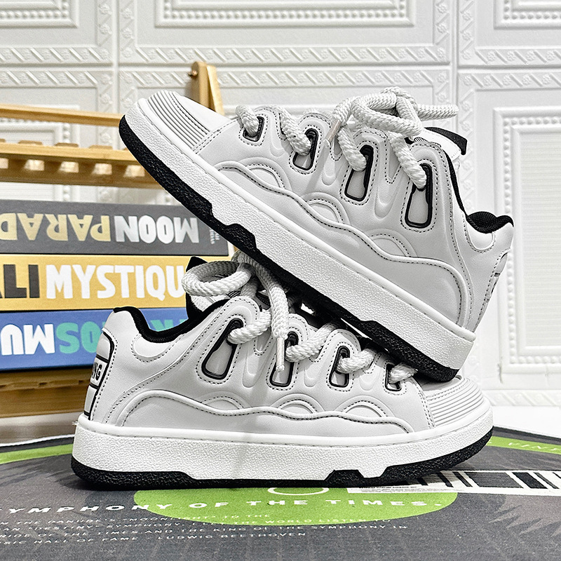 Xu Ling in stock National Tide Wind College Luminous White Shoes Men's Niche Trendy Thick Bottom Couple Sports White Shoes Women Xu Ling in stock National Tide Wind College Luminous White Shoes Men's Niche Trendy Thick Bottom Couple Sports White Shoes Women