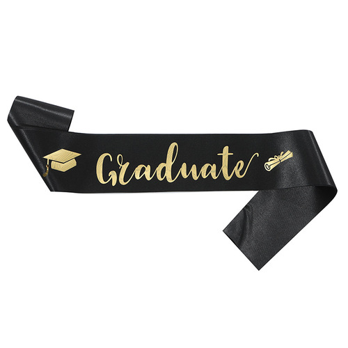 New fashion graduated belt graduation shoulder strap etiquette belt wholesale satin hot lettering party ribbon