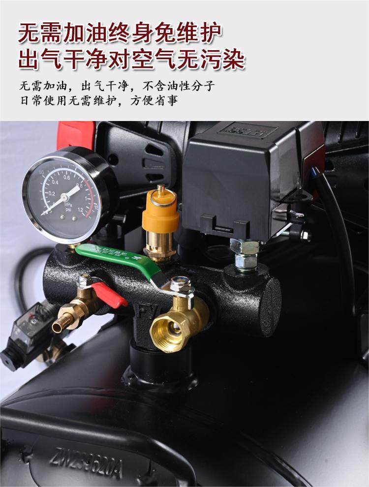 New Air Compressor Small Air Compressor Oil-Free Silent Woodworking 220V Spray Paint Air Pump Electric