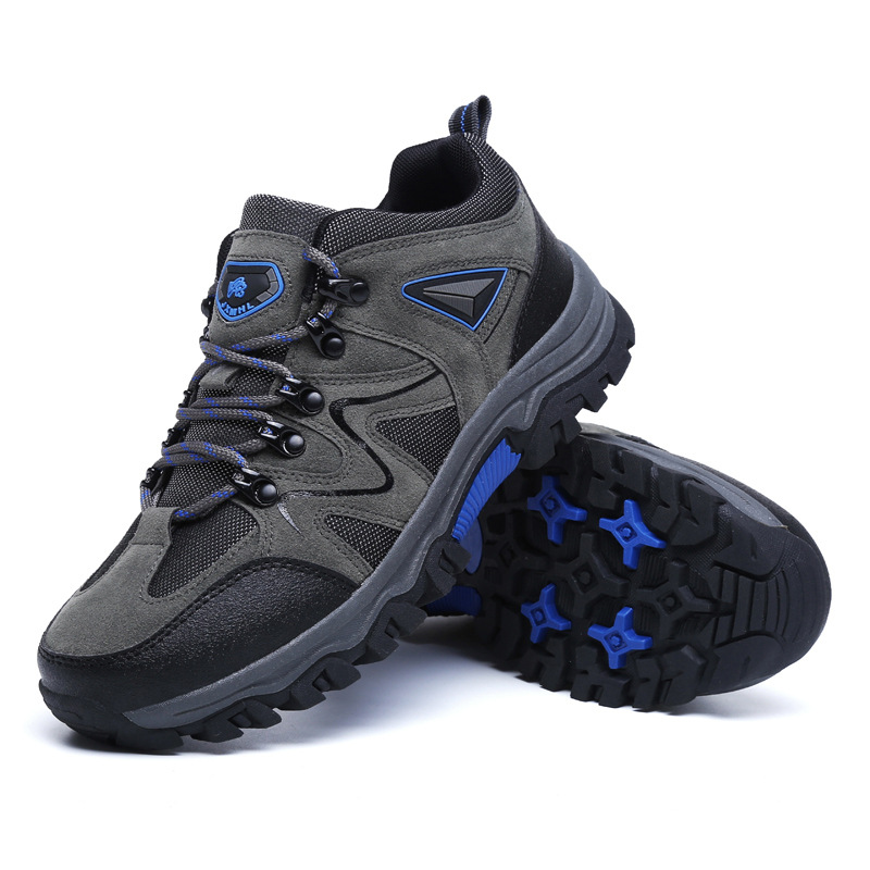 Zapatos de montaña al aire libre de explosión transfronteriza, zapatos de montaña antideslizantes y resistentes al desgaste para hombres, zapatos de montaña cruzada, amortiguación al aire libre