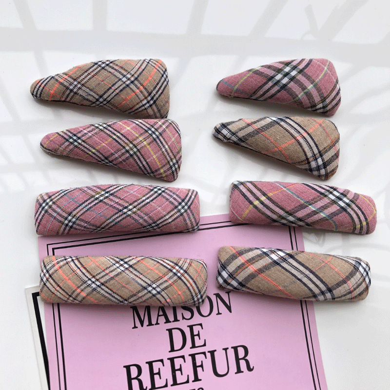 Nuova versione coreana della frangia in spugna di stoffa per ragazza, forcina per capelli, maschera facciale rotta, bocca d'anatra, clip laterale per capelli_voghion.com