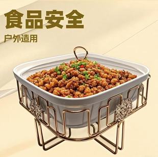 Square Binaural Ceramic Casserole Household Tableware Heating Hotel Dry Soup Pot Creative Pot Holder Wholesale