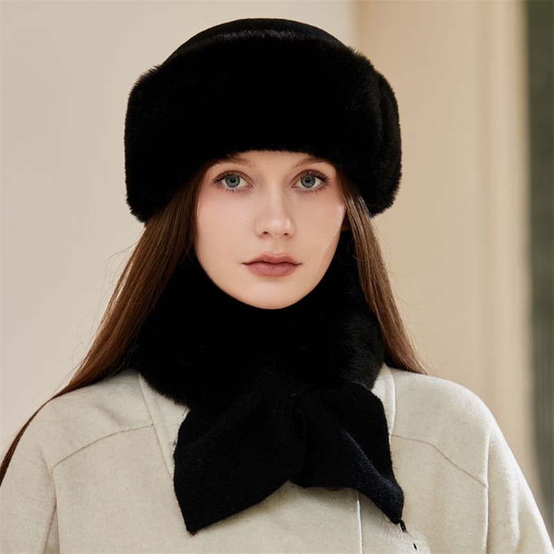 Gorro ushanka y cuello térmico para hombre peluche invierno_voghion.com