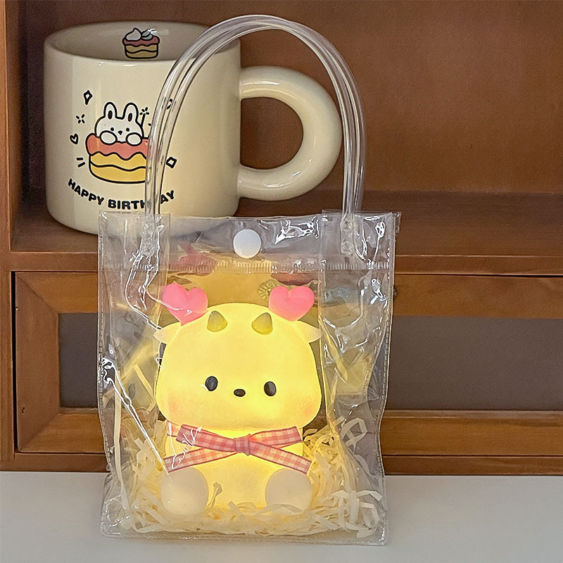 Luz de noche de vinilo de dibujos animados creativo de cabecera faro Internet celebridad juguetes luminosos para niños puesto de mercado nocturno suministro al por mayor