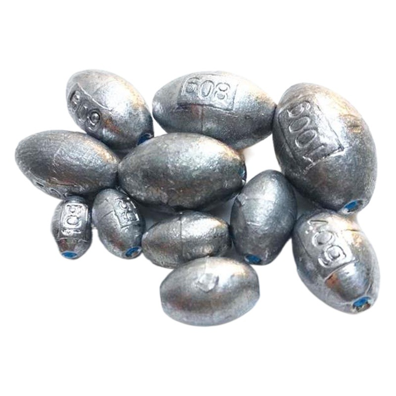 Olive-Shaped Plastic Core Lead Sinker for Sea Fishing Rods, Casting Rods, Lure Fishing, Long-Distance Casting, Anti-Snagging, Bulk Lead, Explosion Hooks, Hollow Lead