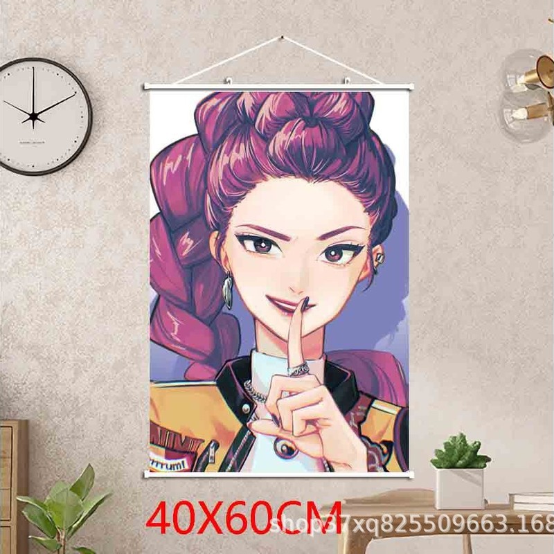 动画kpop demon hunters猎魔女团挂画卷轴墙画40X60CM|undefined