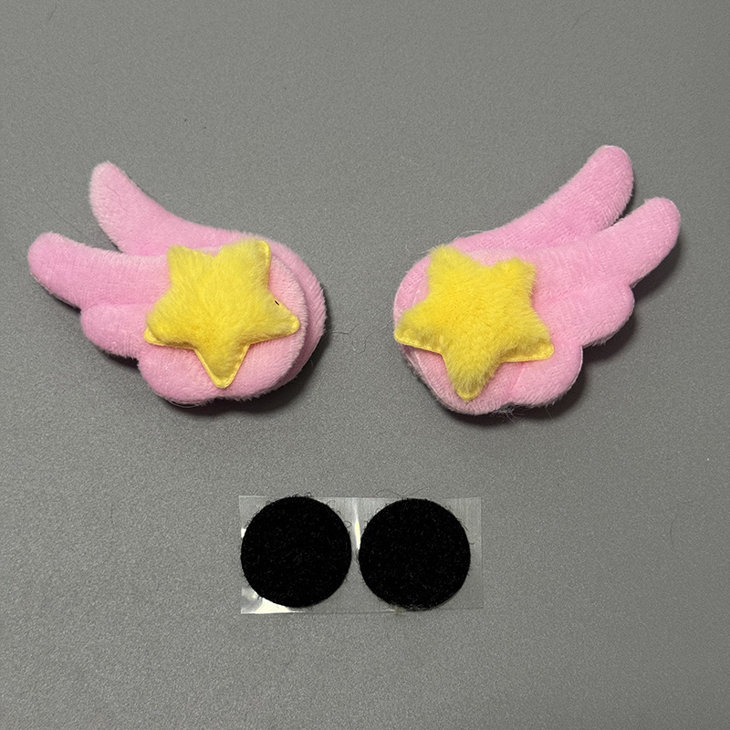 Universal – Auto Parts and Accessories Helmet Decoration Motorcycle - double-layer-star-wings-pink