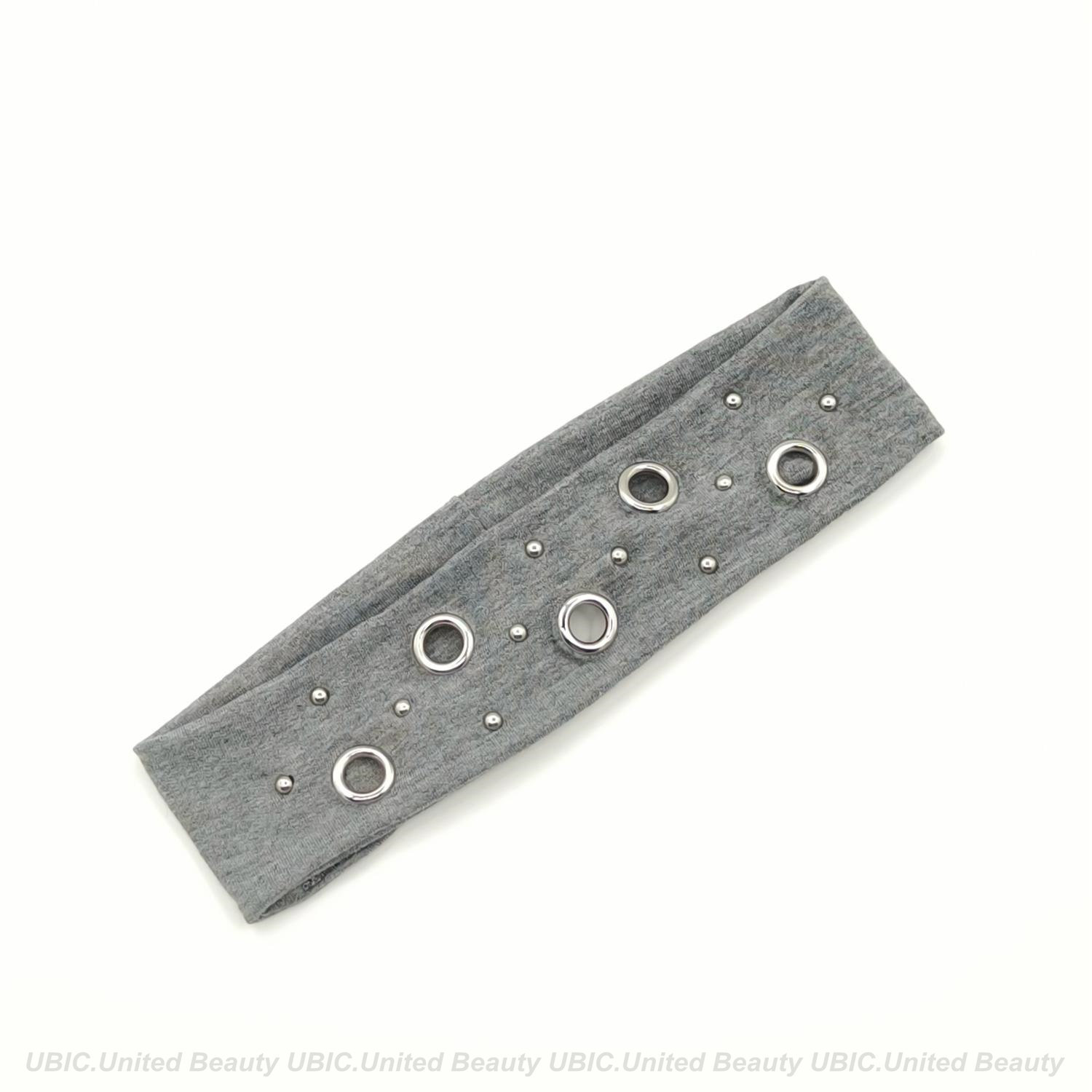 HW250803-44x6cm朋克风5气眼11钉扣头带-IM