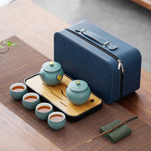 高颜值车载旅行茶具套装便携式带茶盘泡茶壶公司周年庆礼品印logo