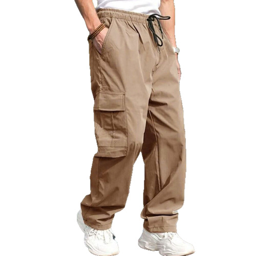 Spring and Autumn Season Men's Loose Straight Leg Casual Pants, Men's Casual Work Pants