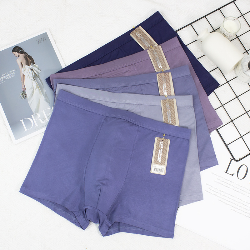 Men's Underwear Modal Plus Size Plus Size Boxer Briefs Pure Color Mid-Waist Underwear Men's Boxer Briefs Live Broadcast Wholesale Men's Underwear Modal Plus Size Plus Size Boxer Briefs Pure Color Mid-Waist Underwear Men's Boxer Briefs Live Broadcast Wholesale