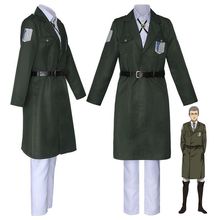 进击的巨人风衣调查兵团团服全套军绿色大衣男女同款动漫cos服