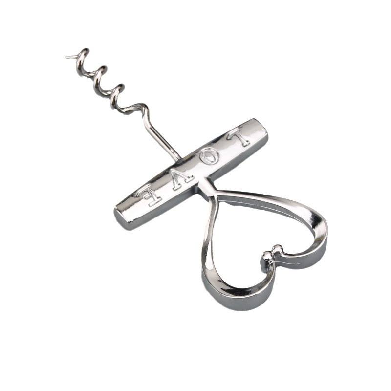 Abrebotellas de vino tinto LOVE en forma de corazón arte de pareja creativa destornillador de vino diamante boda regalo diario spot al por mayor