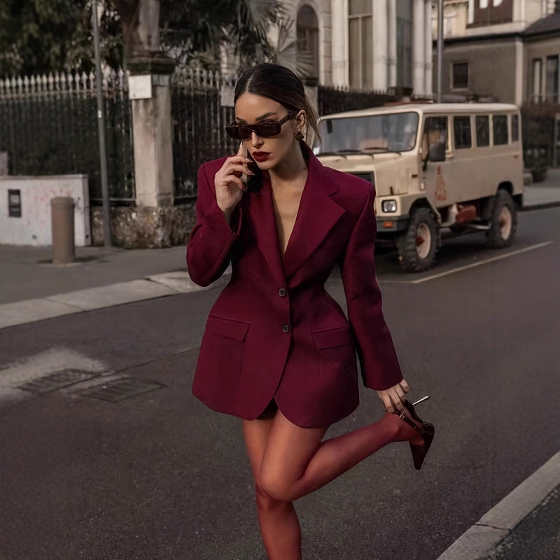 Women's Elegant Blazer for Business Casual Commuting, Autumn Women's Suit Jacket Women's Elegant Blazer for Business Casual Commuting, Autumn Women's Suit Jacket