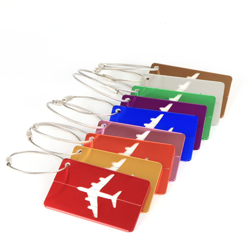 Viajar al extranjero, avión, aleación de aluminio, etiqueta de equipaje, equipaje, tarjeta de embarque, tarjeta de envío de metal