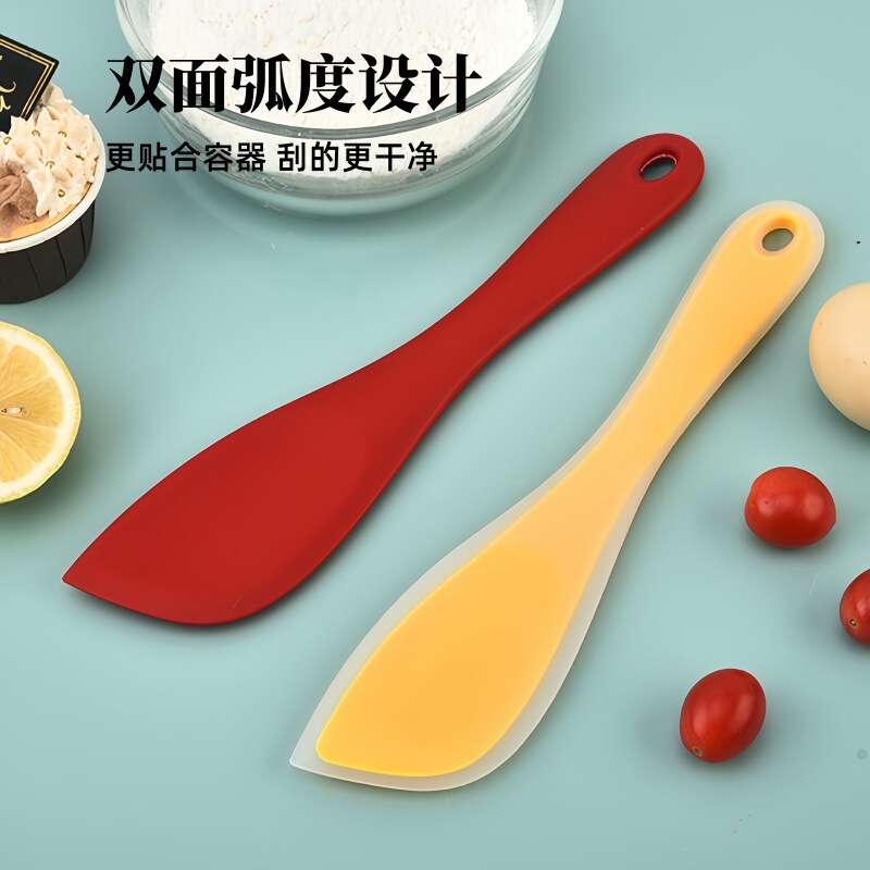一体型シリコン製スクレーパー チョコレートクリームミキシングスクレーパー ケーキベーキングツール バタースクレーパー 耐熱スパチュラ|undefined