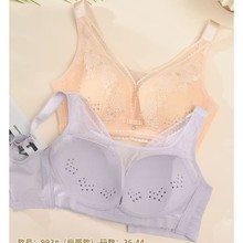 薄款柔软果冻蕾丝透气杯大胸显小无钢圈防走光收副乳内衣文胸无痕