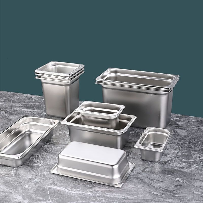 Bandeja Gastronómica de Acero Inoxidable 304 Rectangular con Tapa para Buffet Comercial image 5