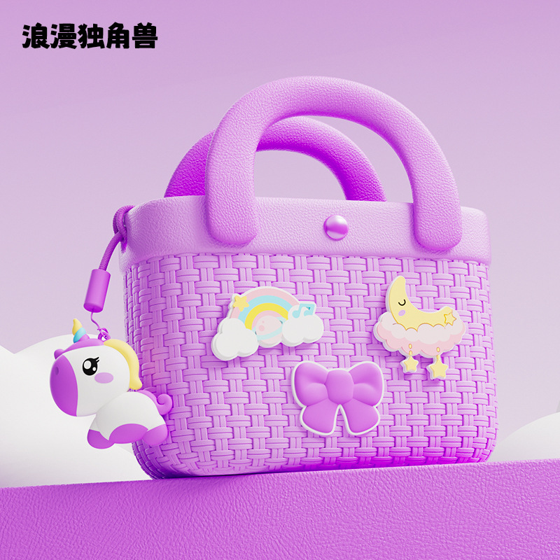 Nuevo bolso de bambú tejido de dopamina para niños divertidos lindos animales bolso de mochila para niños bolso de cambio regalo de vacaciones