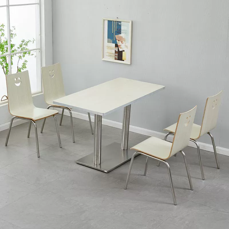 Обеденный стол KFC, обеденный стол для ресторана, стол и стулья для ресторана быстрого питания, магазин чая с молоком, комбинированный обеденный стол и стул для столовой персонала для коммерческого использования